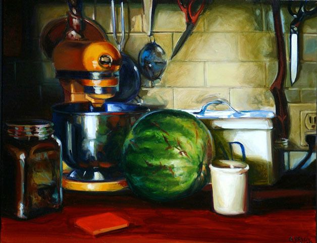 'Keeping Watch' by Anne Belov is currently at the Rob Schouten Gallery in Greenbank.