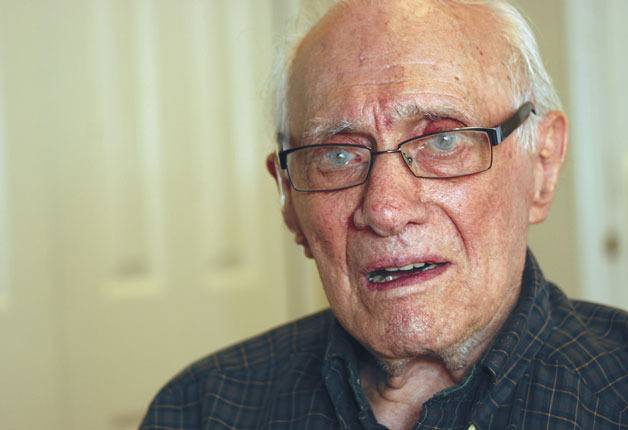World War II veteran Savy Savinelli at home in Freeland: 'I was the old man of the outfit.'