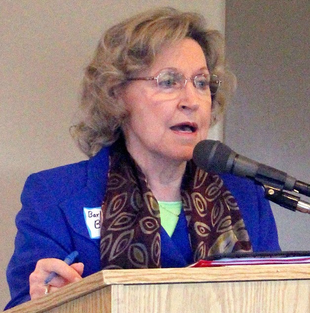 Sen. Barbara Bailey spoke at an annual brunch Saturday organized by the League of Women Voters of Whidbey at the Whidbey Golf & Country Club in Oak Harbor.