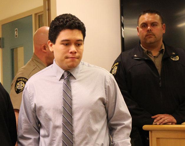 Christopher Malaga appears in Island County Superior Court on Thursday