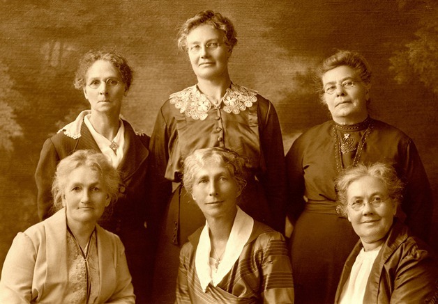 Langley's town council in 1920. Front row (from left): Grace English