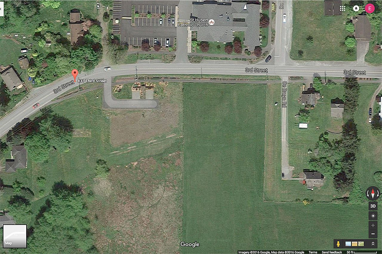 Image courtesy of Google Maps                                An L-shaped driveway with two parking areas has already been developed and is ready for Habitat for Humanity&rsquo;s 10 multi-family housing project in Langley. The lot to the left of it in this picture is the other parcel that is being purchased.