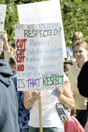 More than 80 teachers (out of 129 in the