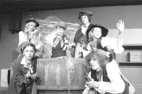 Pirates are taking over the WCT stage on Friday. Pictured from left are Carrie Walker