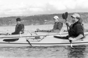 Ed Young leads a group of kayakers out on the waters surrounding Whidbey Island.