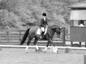 Cathrine Elizabeth "Kaisa" Tauscher of Clinton competes at the 2003 Intercollegiate Dressage Association Nationals in Bristol