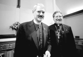 The Rev. Bill Burnett and the Rev. Nigel Taber-Hamilton -- the former and current pastors at St. Augustine's in the Woods Episcopal Church in Freeland -- say they and their congregation are solidly on the side of supporting the ordination of openly gay priests.