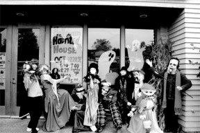 Students and elders from the Whidbey Chidren’s Theater gear up for their annual Haunted House