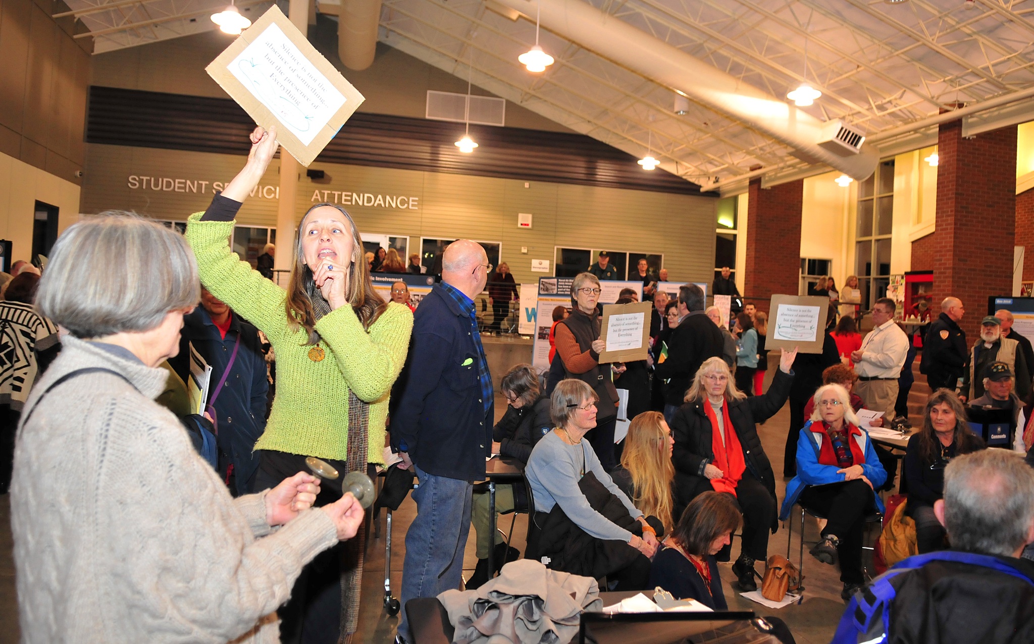 Michael Watkins / Whidbey News Group                                Jet noise and complaints by the public were the focal points of a public meeting in Coupeville on Friday.