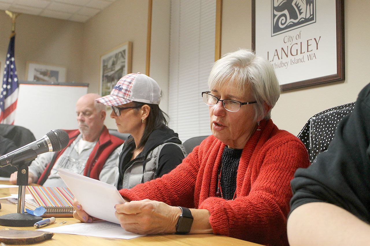 Evan Thompson / The Record —                                Langley City Councilwoman Dominique Emerson discusses the Langley Ethics Training and Advisory Board’s recommendation regarding Langley becoming a sanctuary city.