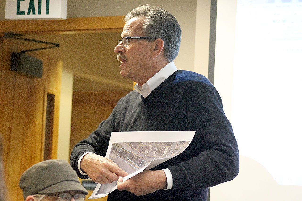 Record file Langley — Mayor Tim Callison participates in a recent meeting at City Hall. The mayor is reportedly considering stepping down if the council approves a vote to make Langley a sanctuary city.