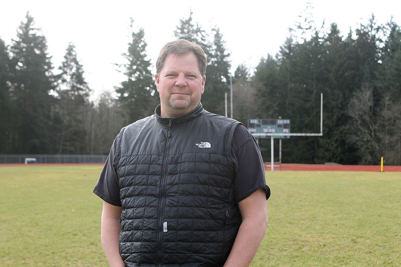 Evan Thompson / The Record — Mark Hodson was recently hired as South Whidbey High School’s new football coach. Hodson coached the Falcons from 2001-2013.