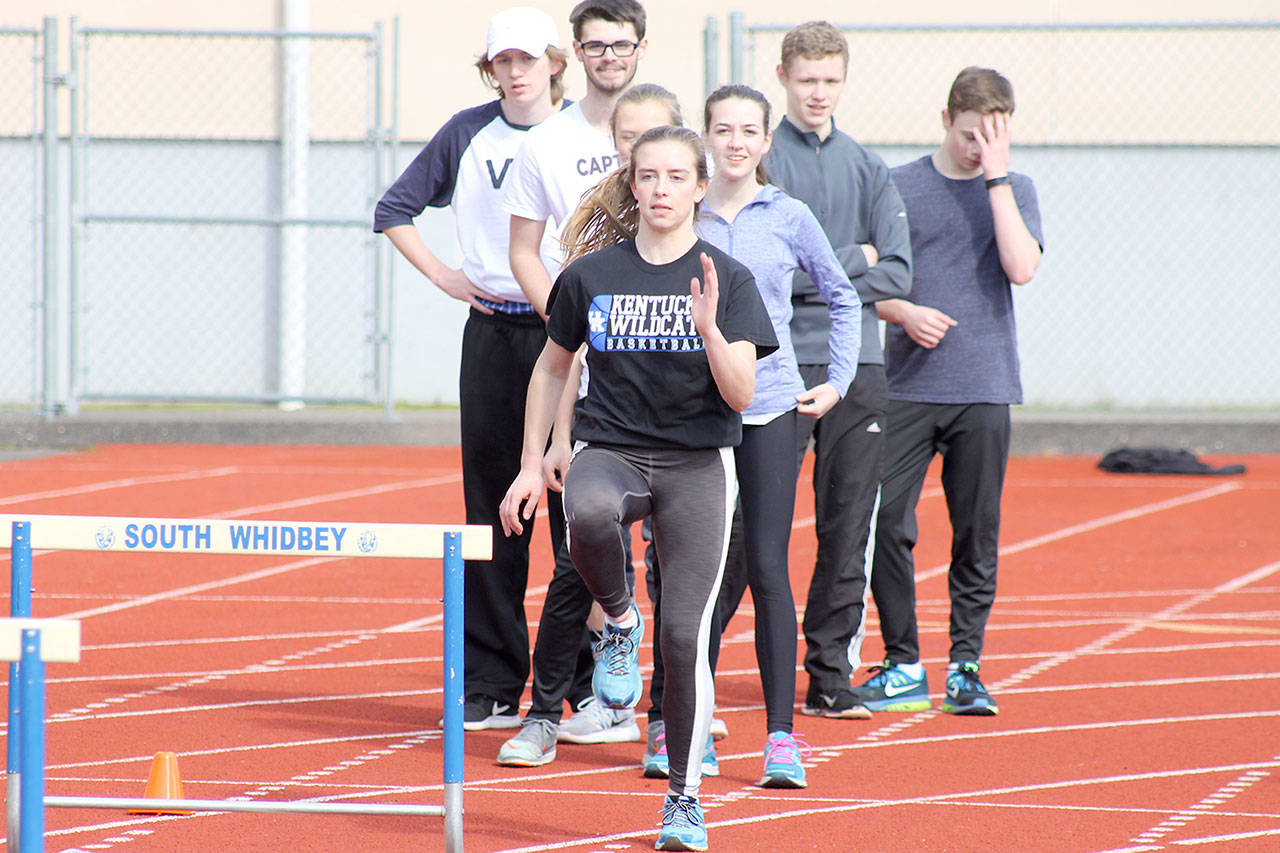 Evan Thompson / The Record — South Whidbey junior Sophia Nielsen was recently named a state “Athlete of the Week” by the Washington Interscholastic Activities Association for her achievements in track and field.