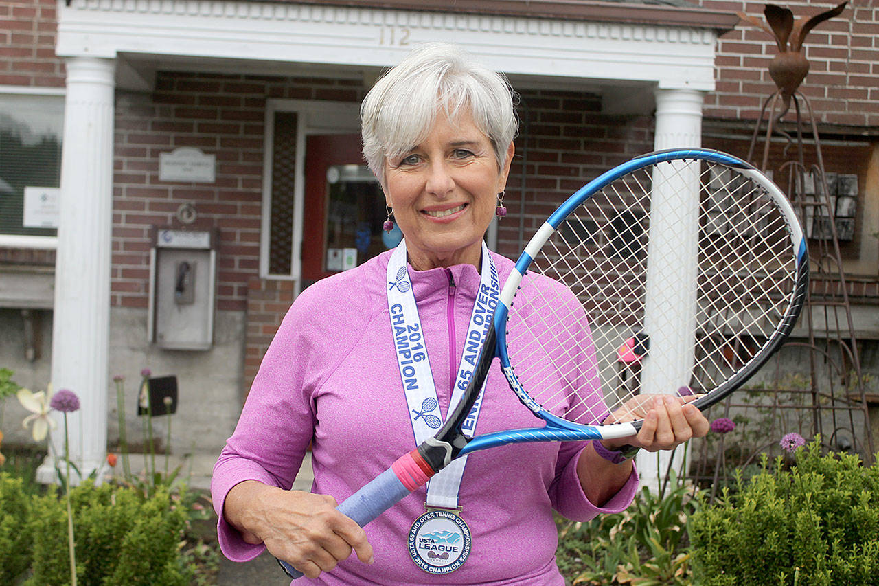 Evan Thompson / The Record — Langley City Councilwoman Dominique Emerson helped Harbor Square’s tennis team win a national championship on May 7 in Surprise, Ariz.