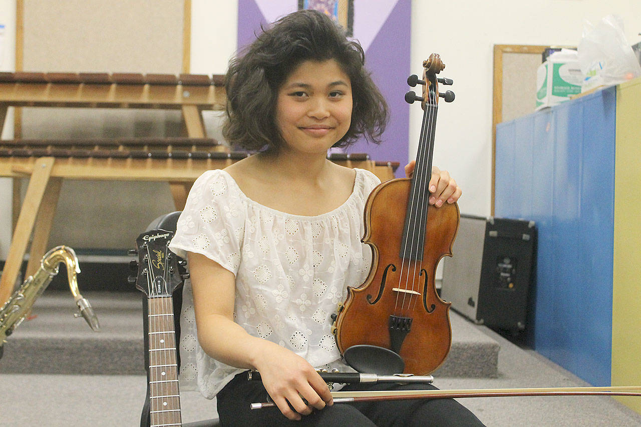 Evan Thompson / The Record — Katyrose Jordan, a senior at South Whidbey High School, is playing a recital alongside nine guest performers at 7 p.m. on Friday, May 26 at the Whidbey Island Center for the Arts.