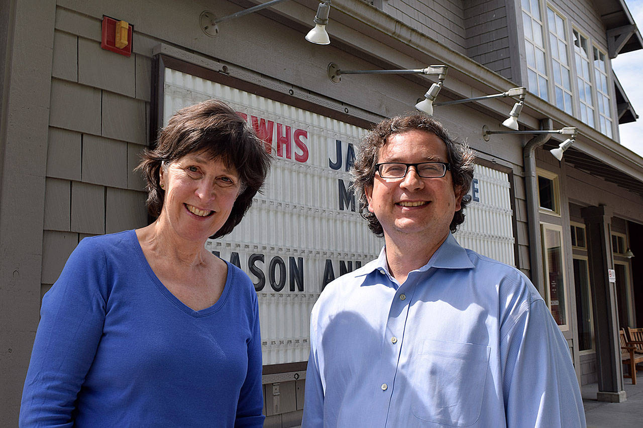 Kyle Jensen / The Record &mdash; Organizer Janice O&rsquo;Mahony and Seattle Universtiy Professor of Law Andrew Siegel collaborated to bring the Constitution lecture series to WICA.