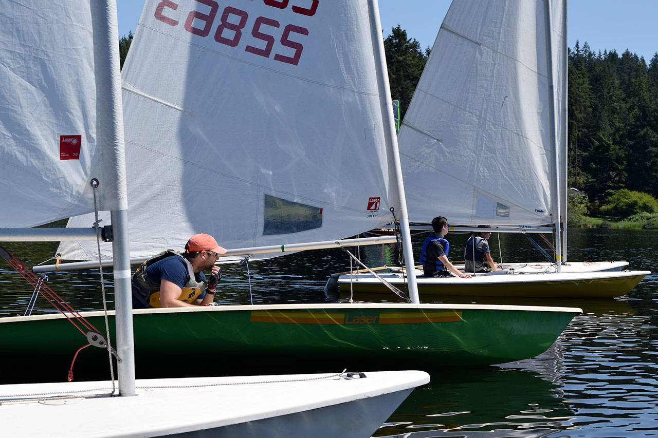 Kyle Jensen / The Record — Clinton resident Zak Malbin jockeys for a good starting position prior to a race.
