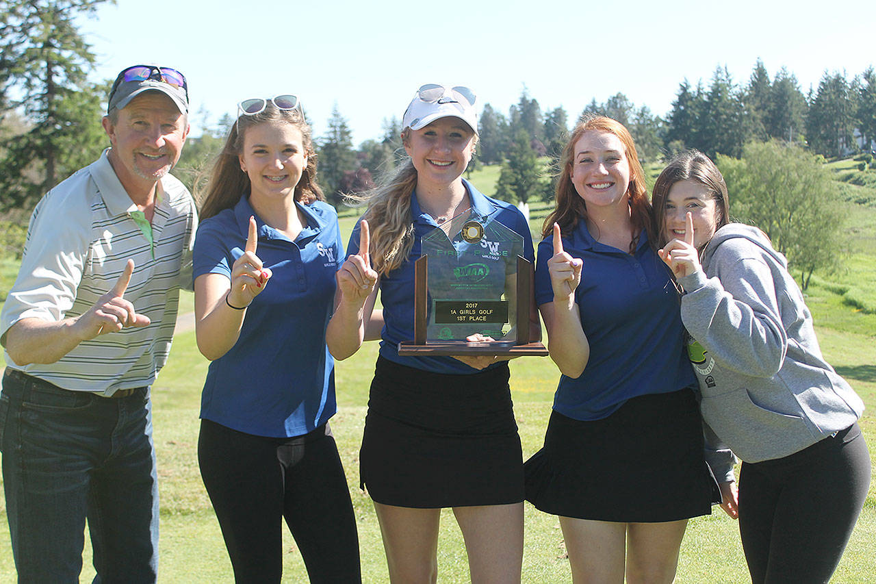 Evan Thompson / The Record — South Whidbey girls golf’s state title this spring was crowning achievement for Falcon sports this season. There were plenty of other story lines around South Whidbey as well.