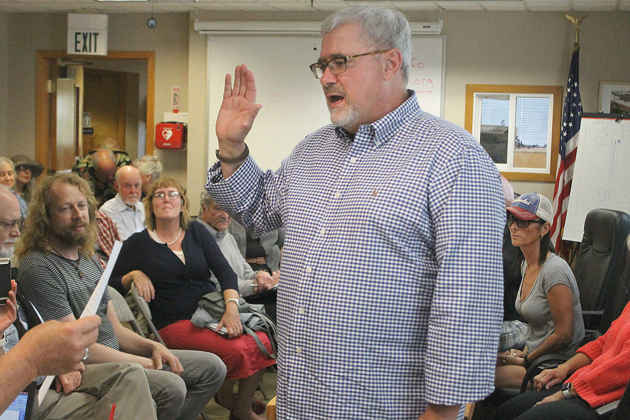 Evan Thompson / The Record — Burt Beusch was appointed to an open seat on the Langley City Council at its regular monthly meeting on Monday night. He was one of three candidates. The other two were Christy Korrow and Frank Rose.