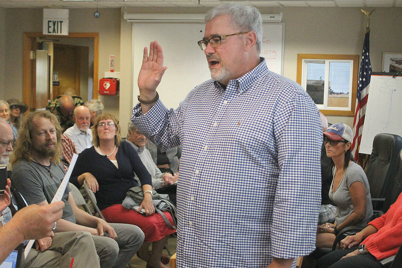 Evan Thompson / The Record &mdash; Burt Beusch was appointed to an open seat on the Langley City Council at its regular monthly meeting on Monday night. He was one of three candidates. The other two were Christy Korrow and Frank Rose.