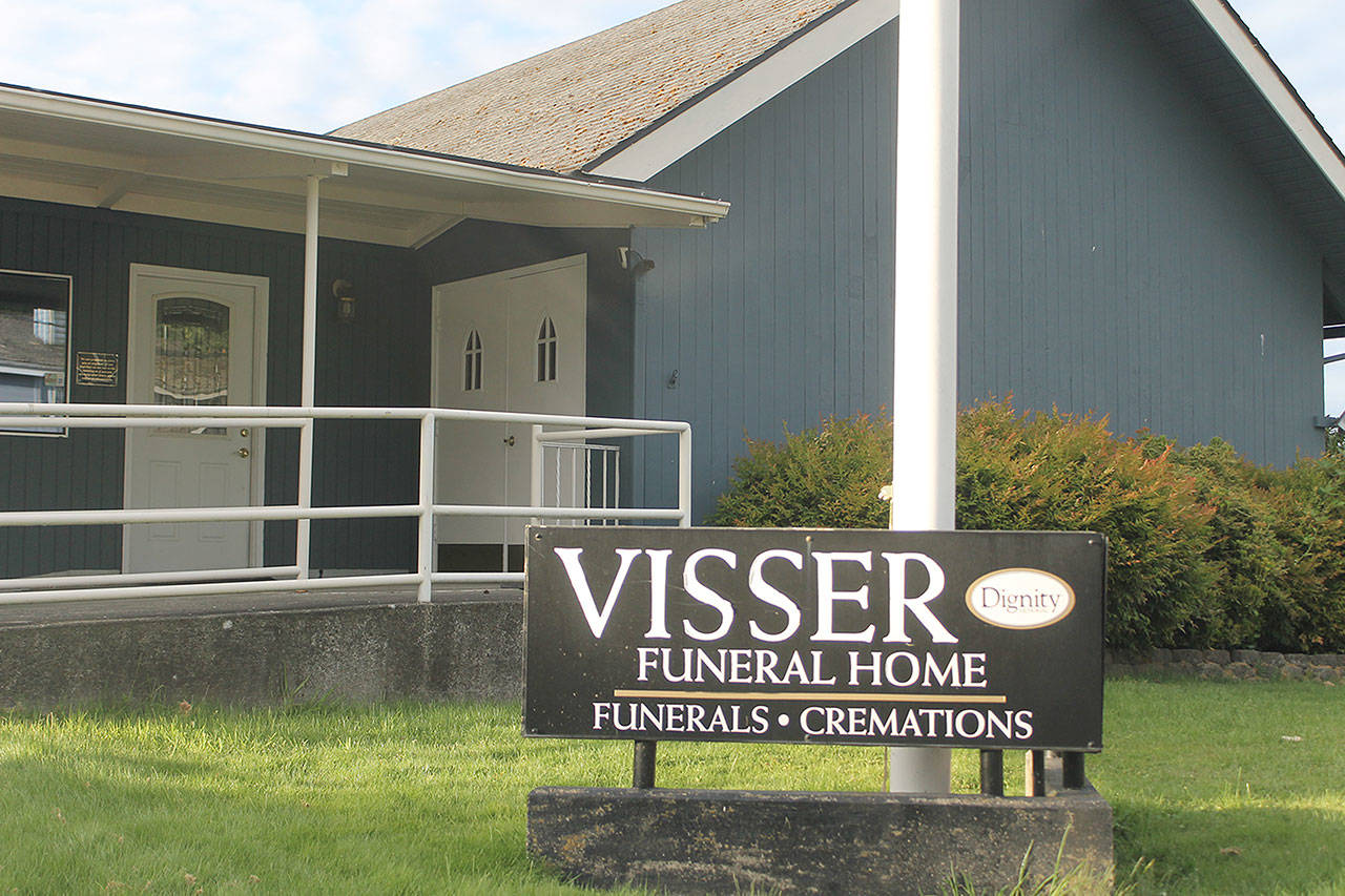 Evan Thompson / The Record — Visser Funeral Home in Langley closed its doors on Friday.
