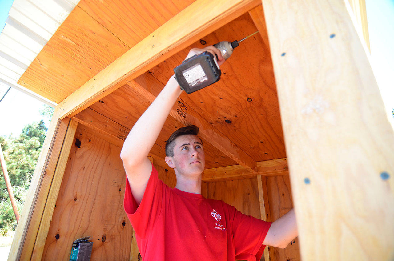 Boy scout with Whidbey roots builds shelter for food bank | South
