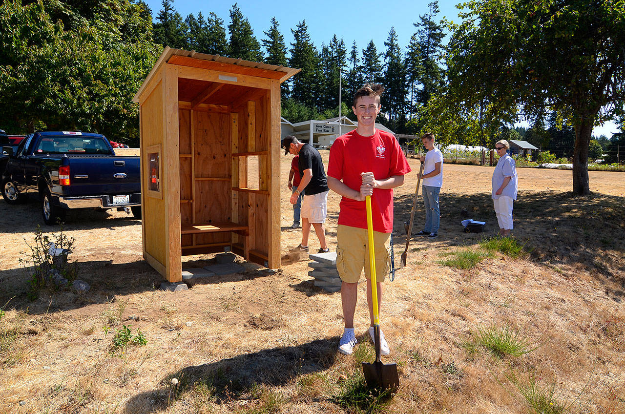 Boy scout with Whidbey roots builds shelter for food bank South