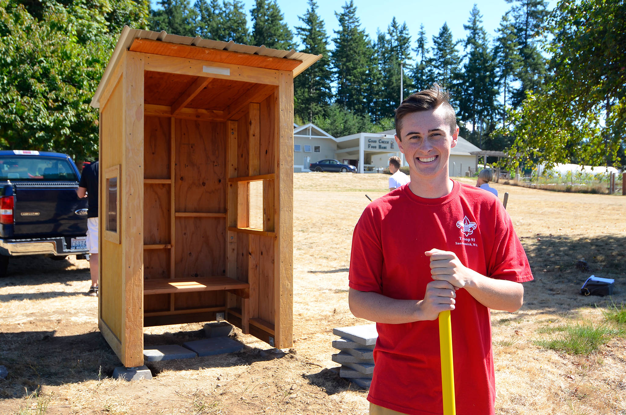 Boy scout with Whidbey roots builds shelter for food bank