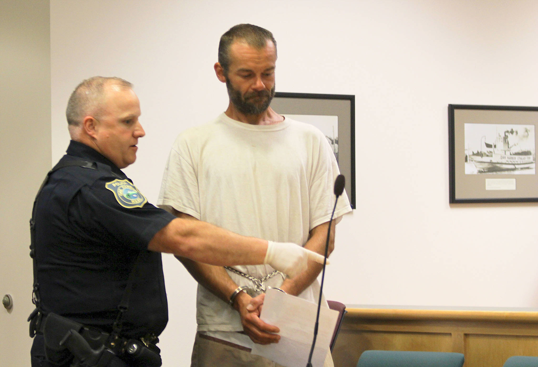 Charles Taylor appears in Island County Superior Court last Monday.