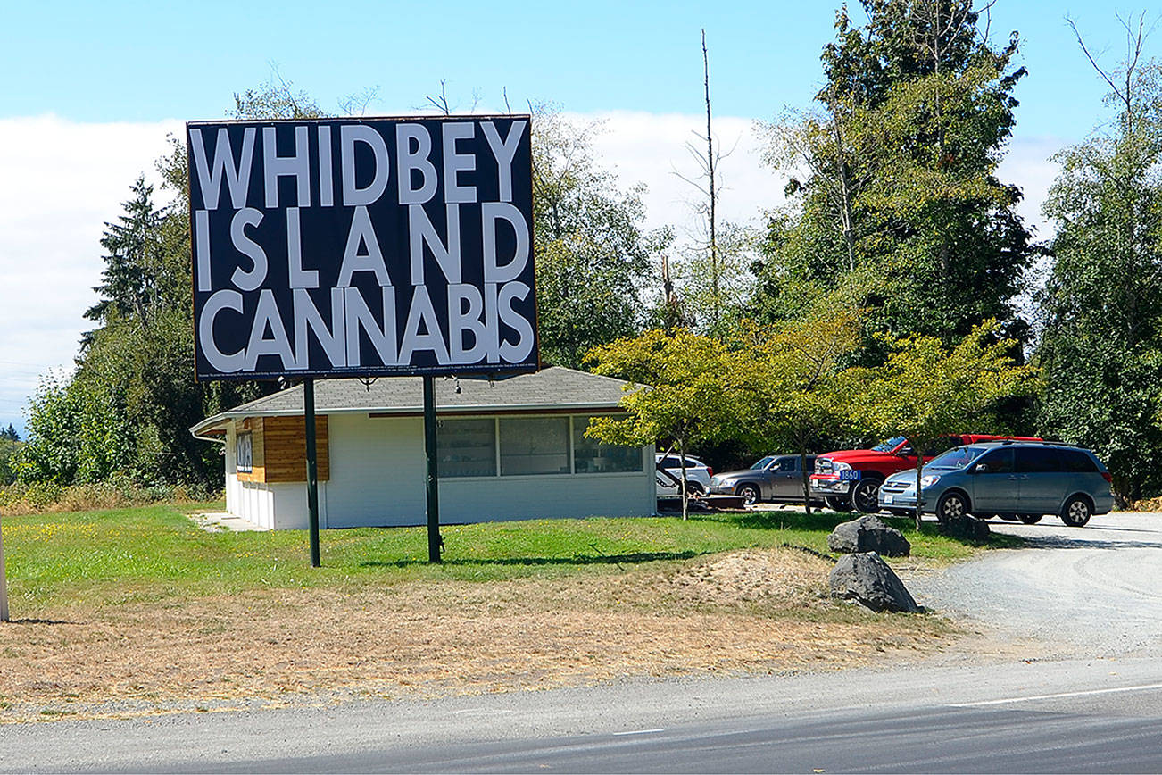County coughs over new Freeland pot biz sign