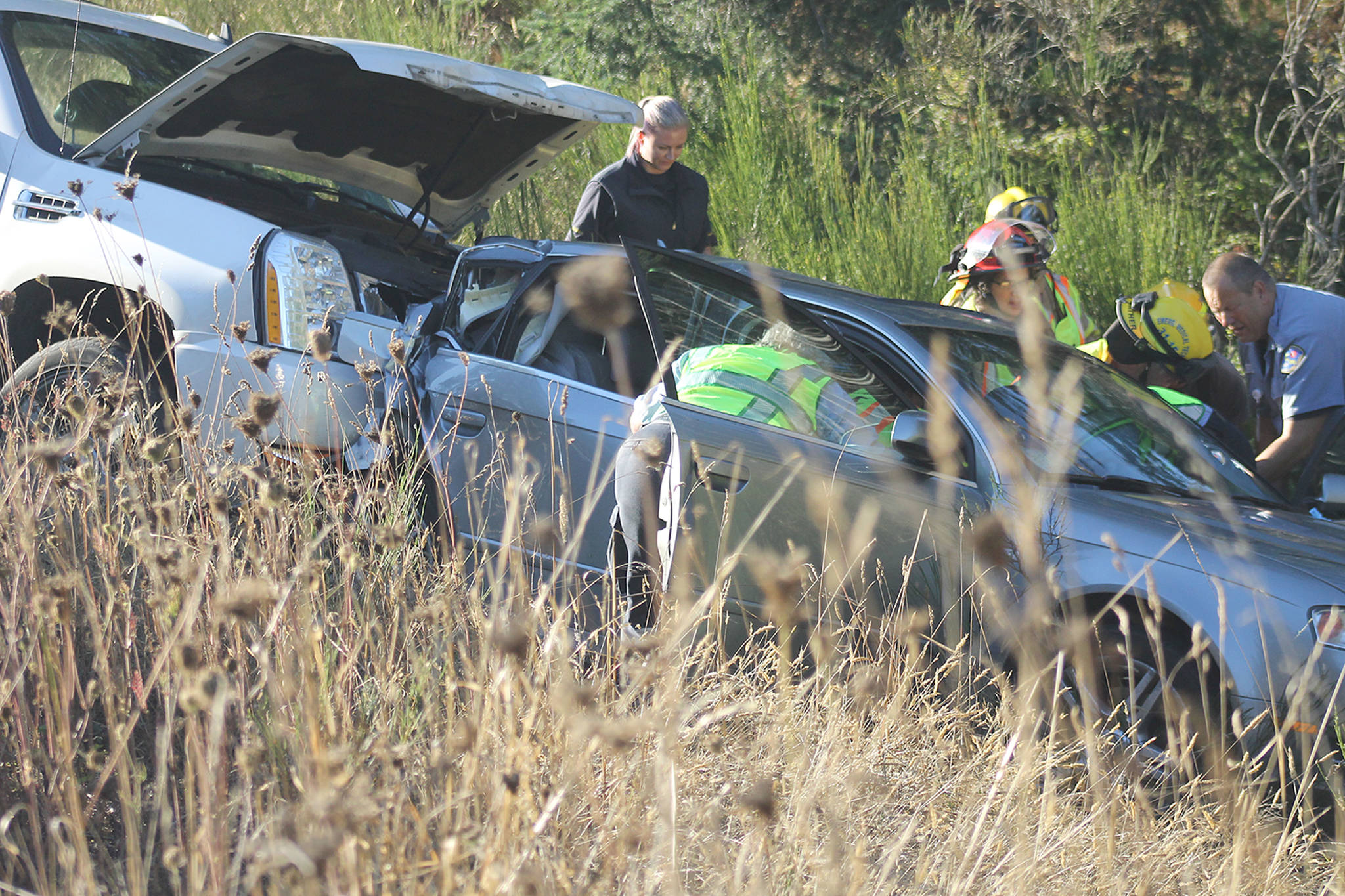 Highway 525 crash sends two to hospital as ‘precautionary measure’