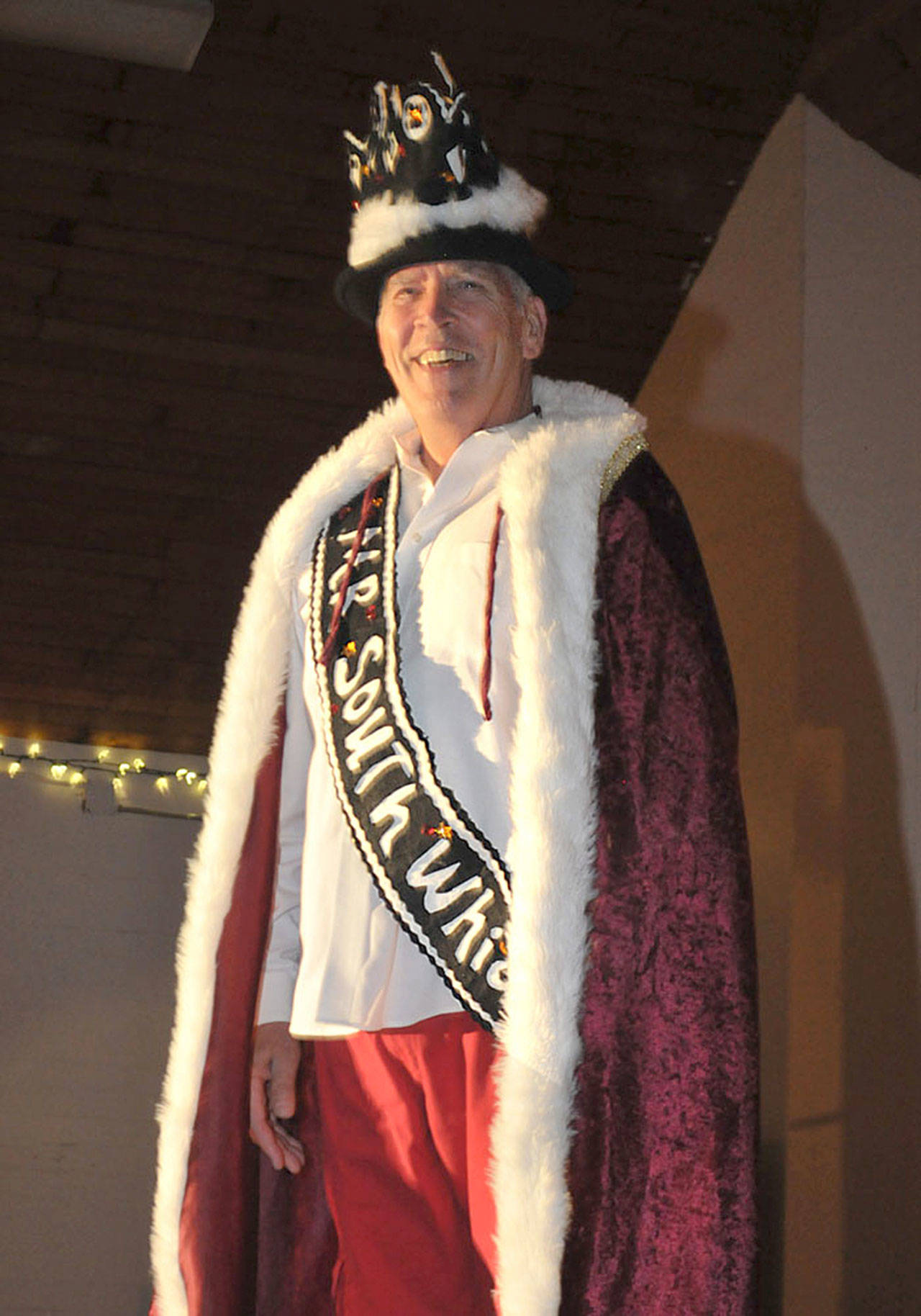 Don Miller (Delicate Light Photography) photo — Daniel Goldsmith, a 71-year-old Freeland resident, won the Mr. South Whidbey crown on Saturday night at Freeland Hall.