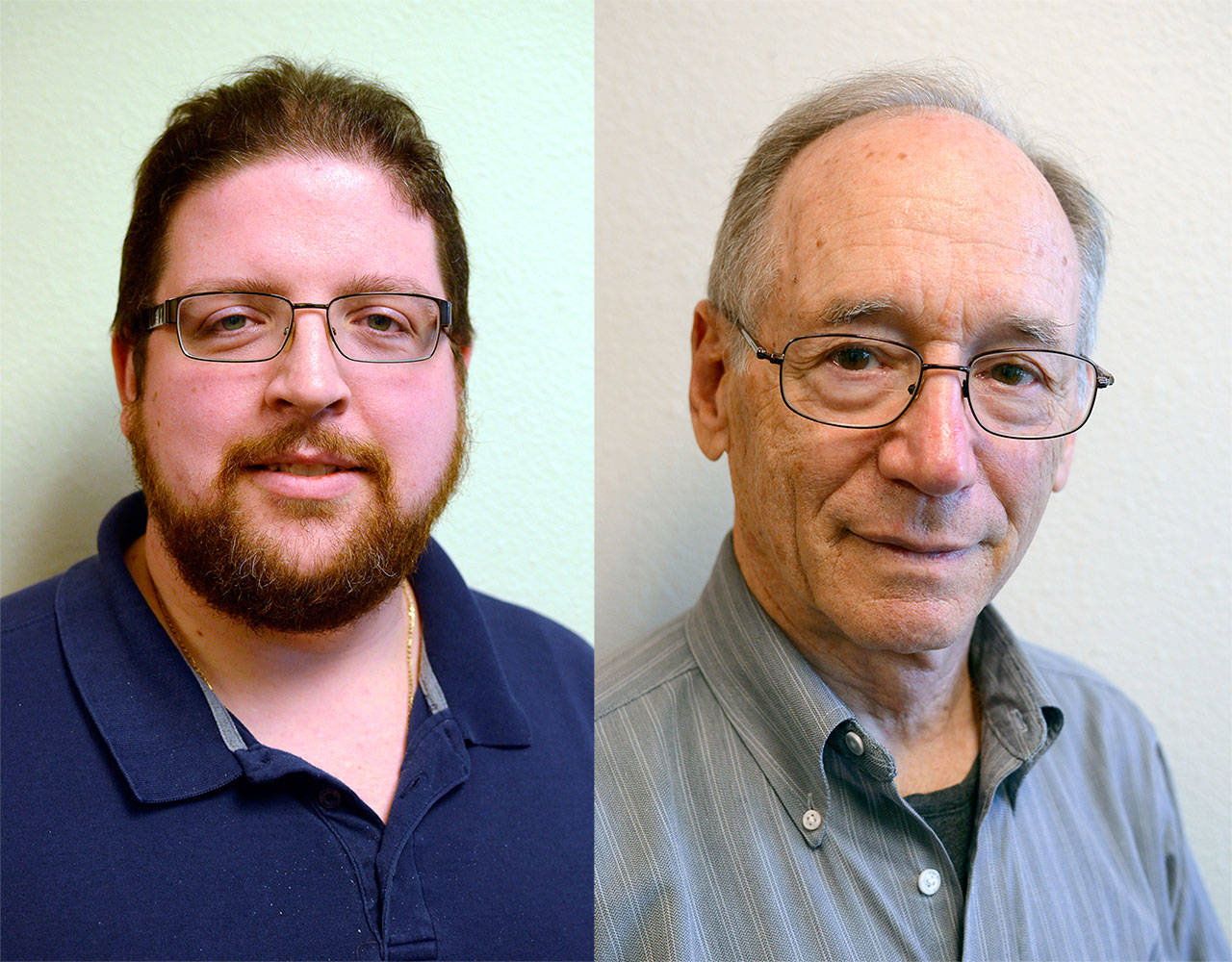 Justin Burnett / The Record — Thomas Gill (left) and Peter Morton (right) are running for position 5 on the Langley City Council.