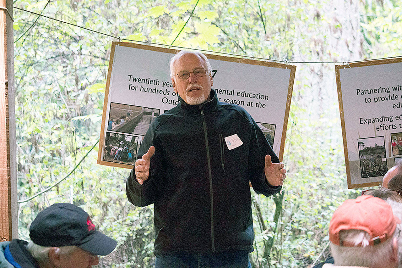 Gordon Marvin photo — Dave Anderson shares a memory about the beginnings of the Maxwelton Outdoor Classroom.
