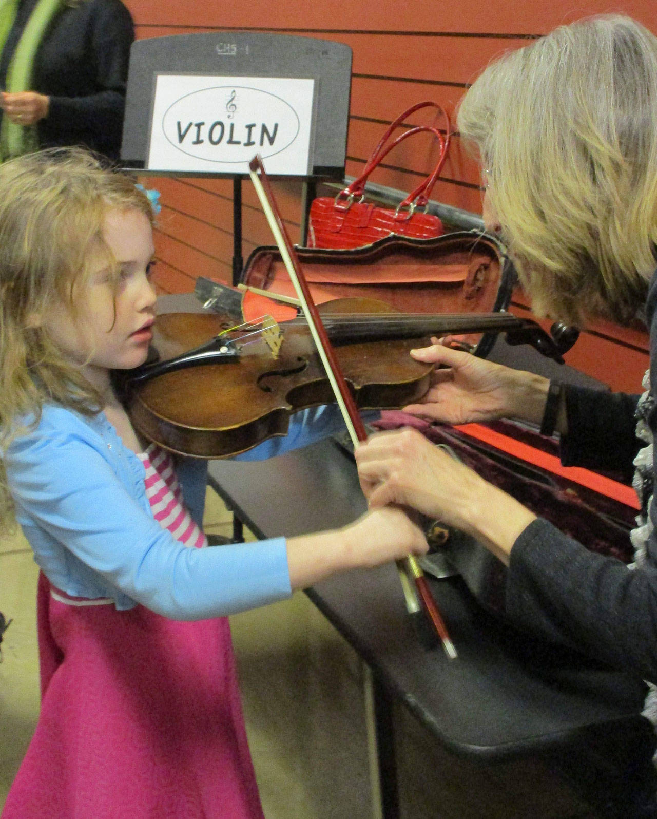 Saratoga Orchestra holds its annual “petting zoo” before “Peter and the Wolf” holiday performances this month. Instruments will be available for a “hands-on” experience for both the young and young-at-heart. Photos provided