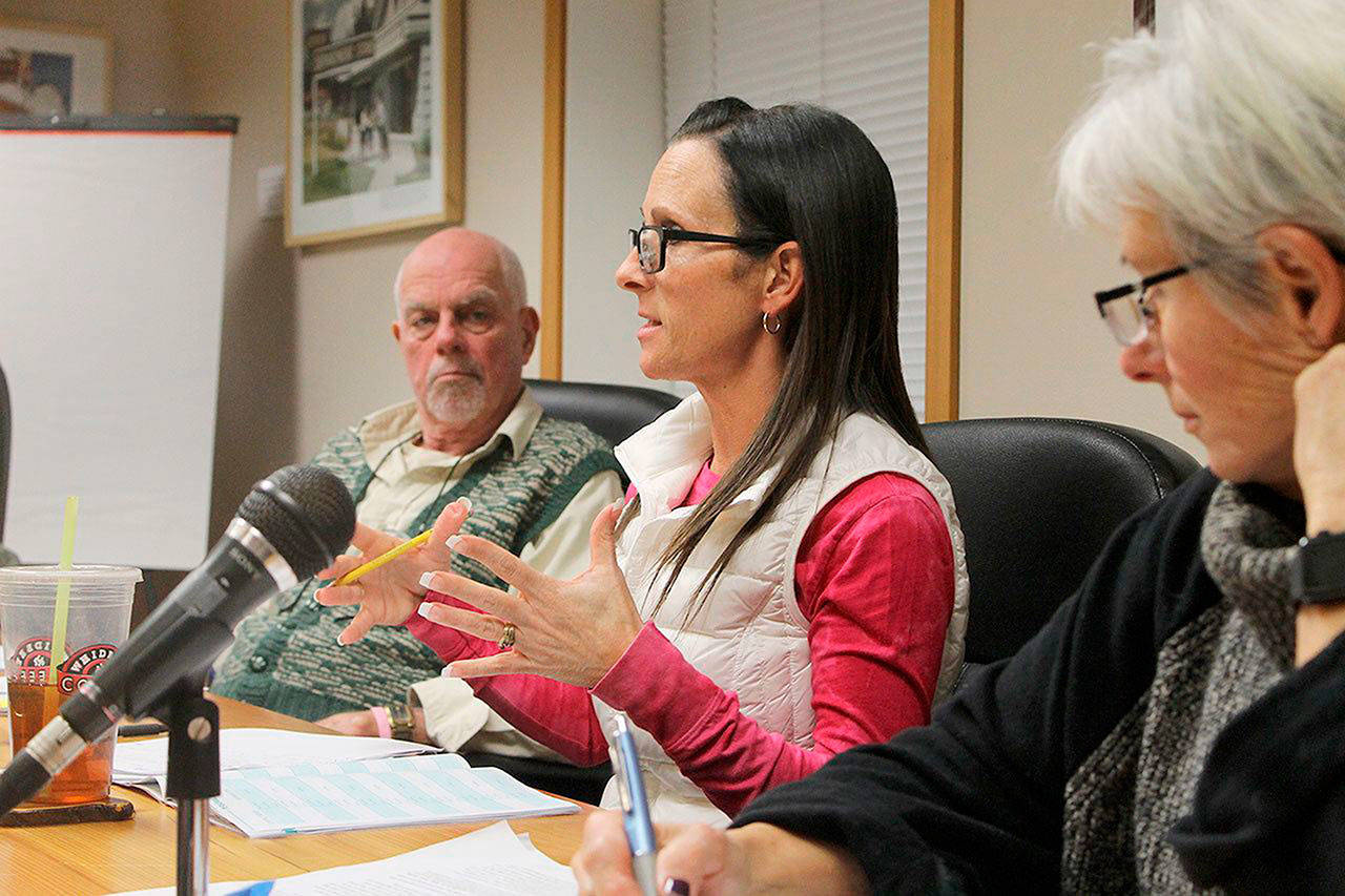 Record file — Ursula Shoudy, center, was selected as the Langley City Council’s new mayor pro tem at a meeting on Jan. 2.
