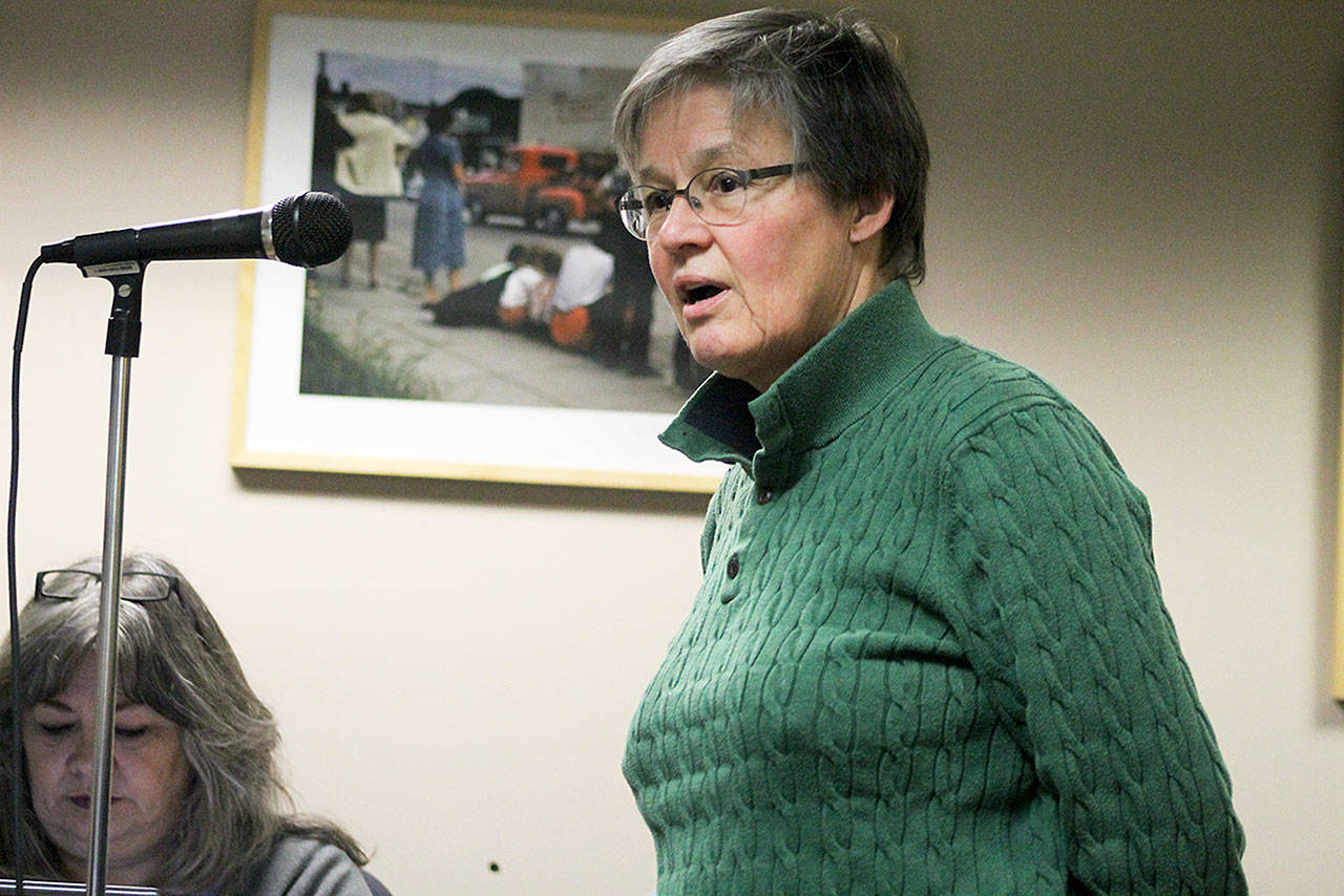 Evan Thompson / The Record  Langley resident Barbara Small, a member of the Langley Association of Neighbors Downtown, commended the Planning Advisory Boards public process during its recent meetings. She was also pleased the Langley City Council followed the boards recommendation to rezone two properties on Second Street and DeBruyn Avenue to mixed residential.