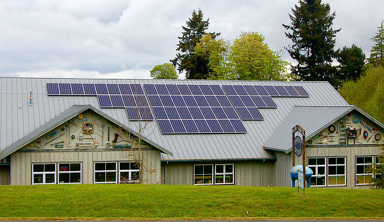 Solar panels provide Community Thrift with electricity. Joan Soltys photo