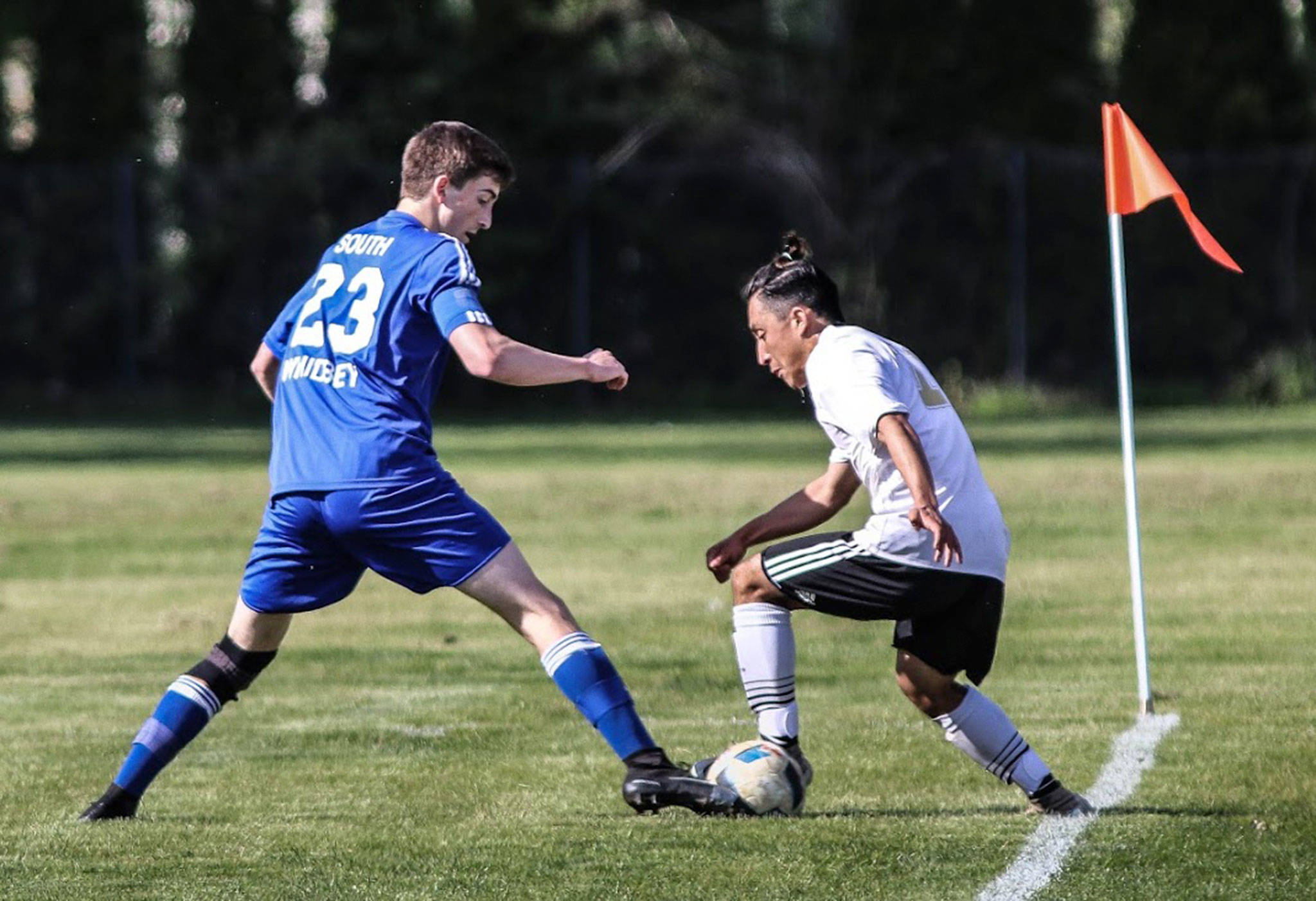 Lake Smith was named the Cascade Conference’s Defensiver Soccer Player of the Year this spring. (Photo by Matt Simms)