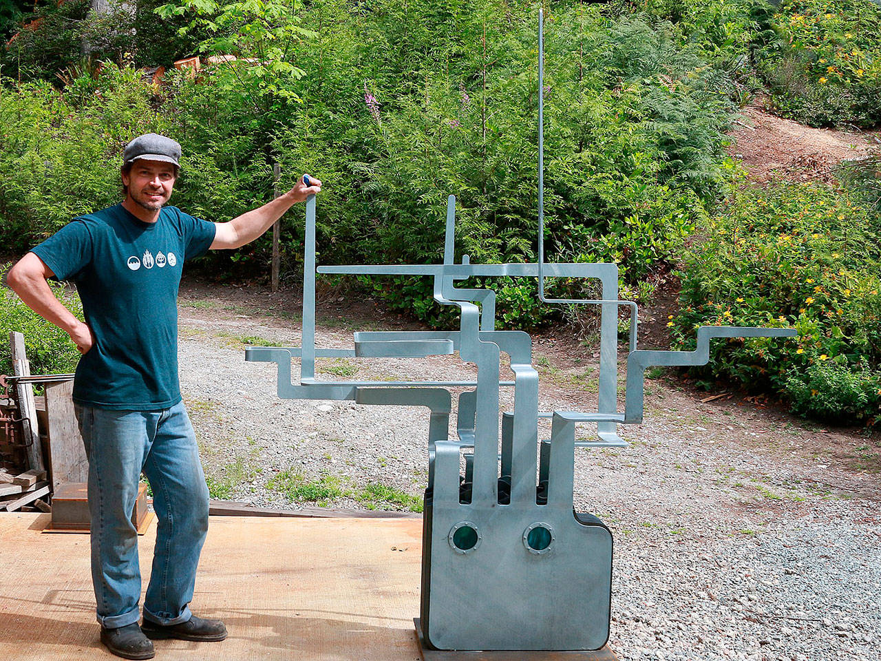 Scott Alexander, a metal artisan, created this piece called “The Kraken.” He’s one of three artists whose work will be dedicated by the Langley Arts Commission 6:30 p.m. Saturday.