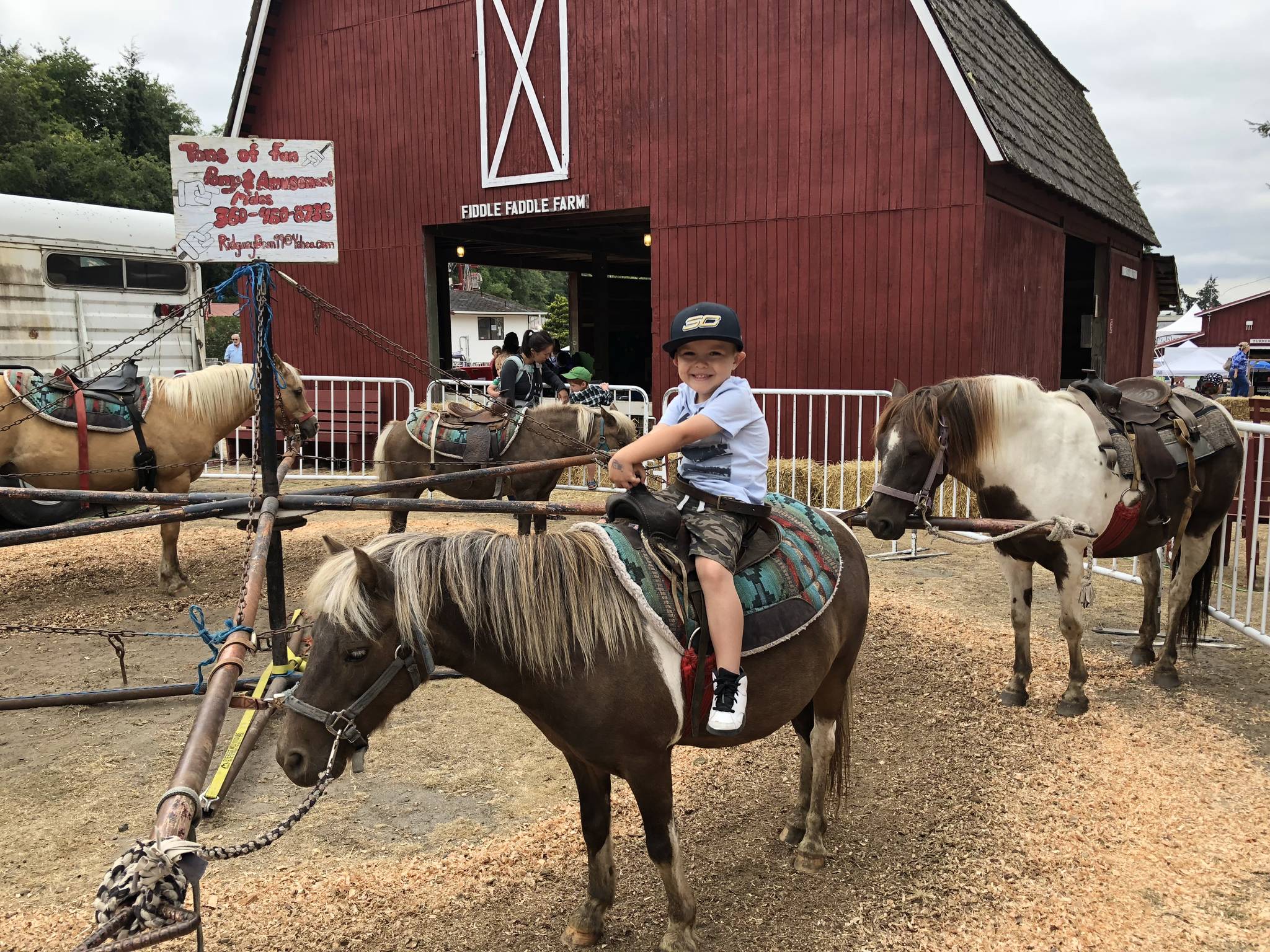 Photo by Emily Gilbert / Whidbey News Group                                LJ Nelson, 3, enjoyed the Island County Fair while visiting his grandparents on the island.
