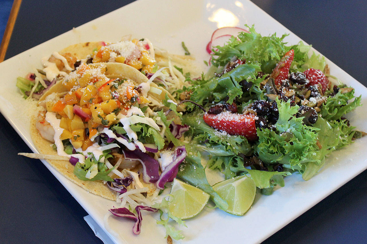 Blooms new eatery, called 5511 Bistro, features lots of fresh vegetables, seafood and meat often grilled with fruit.