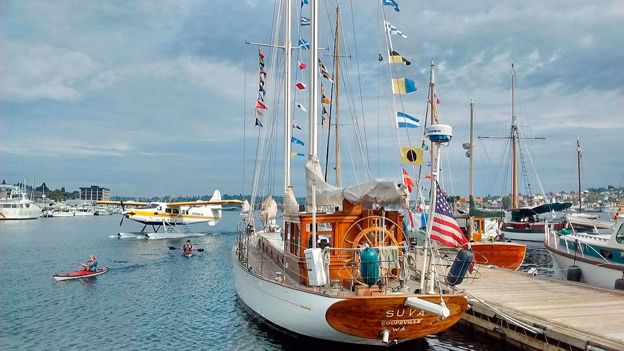 Schooner Suva docked at the 2018 Lake Union Wooden Boat Festival. It was voted “People’s Choice Winner” and named “Best Sailing Vessel.” (Photo provided)