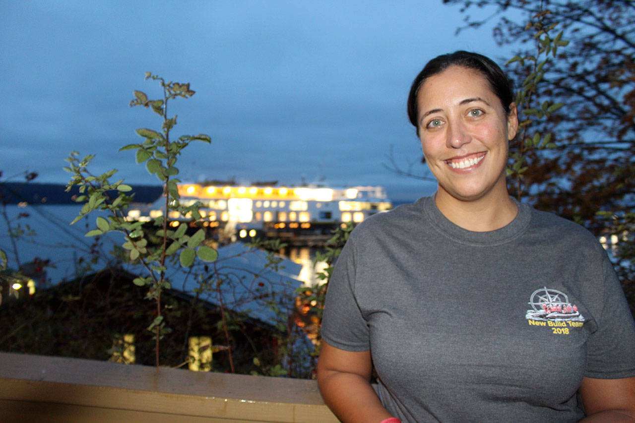 Langley resident Breanne Hunt will be a crew member aboard National Geographic Venture, which has been docked in Langley the past month as Freelands Nichols Brothers Boat Builders finishes the interior. Photo by Patricia Guthrie/Whidbey News Group