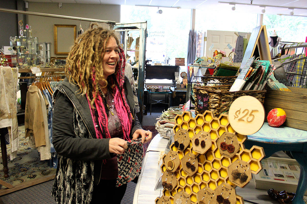 Owner Carie Elder wants her store, Whidbey Wonders, to be a place where local producers sell with little overhead and where neighbors drop in and buy locally produced art and food. (Photos by Patricia Guthrie/Whidbey News Group)
