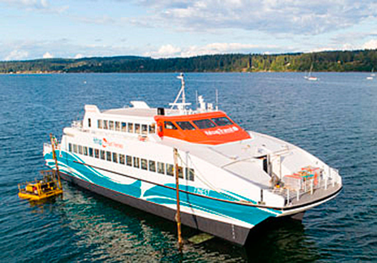 This former Hudson River ferry was recently renovated by Nichols Brothers Boat Builders and now shuttles commuters across Puget Sound. The Freeland shipyard will be building two new similar ferries for Kitsap County’s system. (Photo provided)