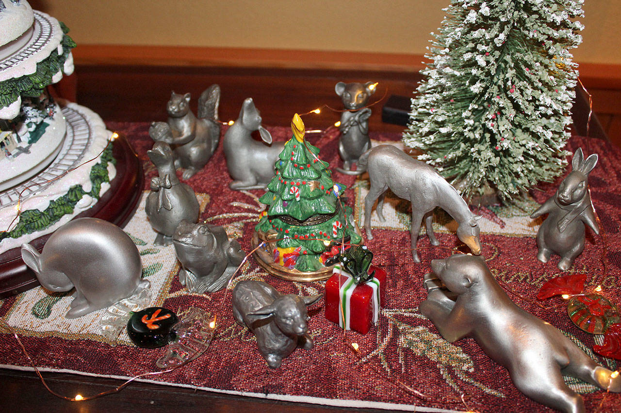 Some of the small pewter animals made over the years that are sold to raise money for many nonprofit organizations on Whidbey Island. What started out as a gift made by Georgia Gerber 20 years ago has turned into a holiday fundraiser that raises some $15,000 annually.