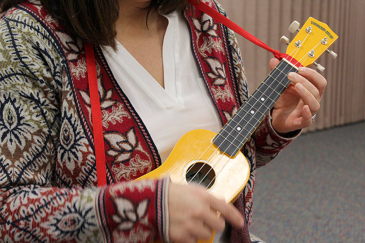 “Guitars in the Classroom,” a national organization, gives ukuleles, music and other supplies to educators enrolled in its 10-week program.