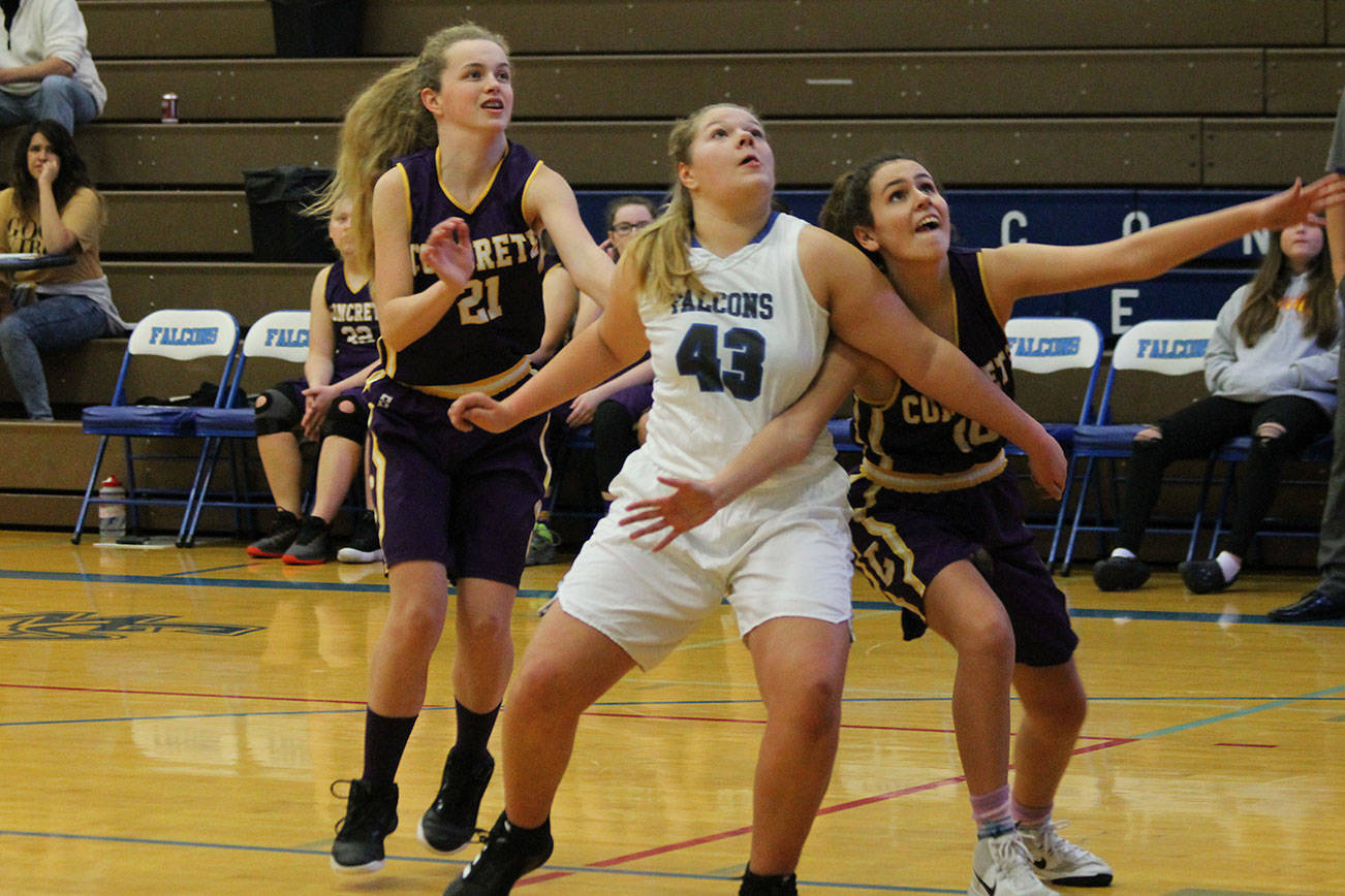 Steals help Falcons slide by Concrete / Girls basketball