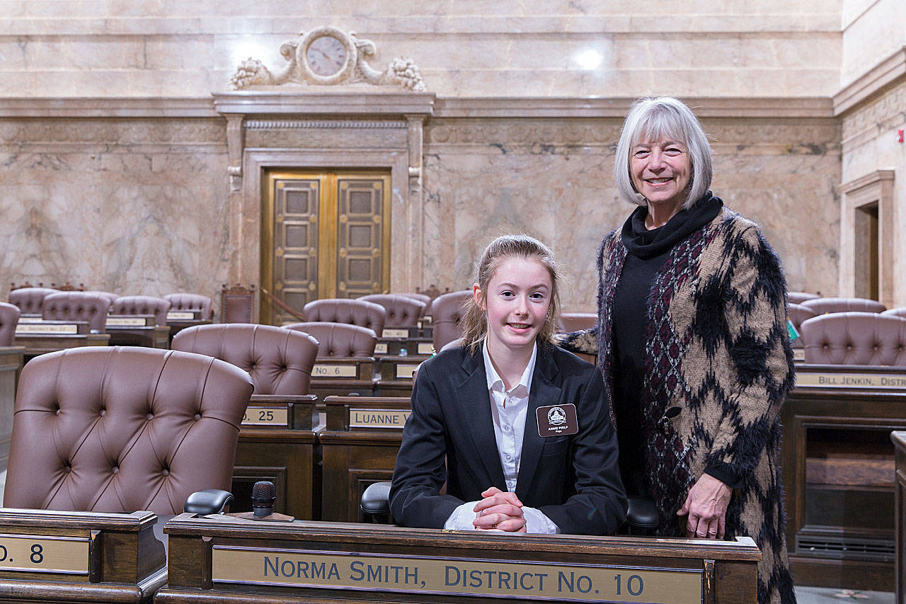 South Whidbey High School student serves as House page for Smith